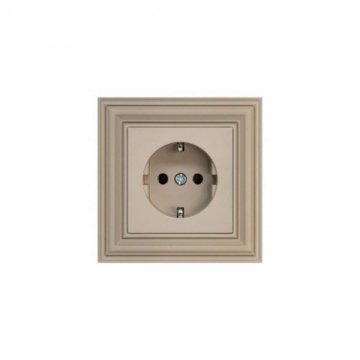 Розетка 2P+E Liregus Retro кремовый омбре 29-122