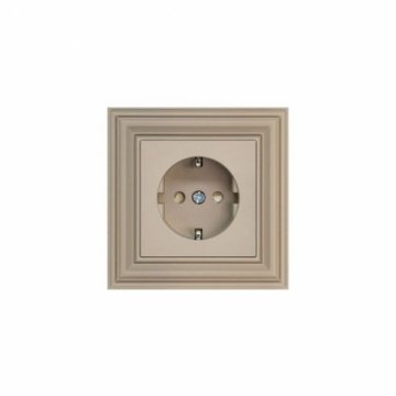 Розетка 2P+E Liregus Retro кремовый омбре 29-124