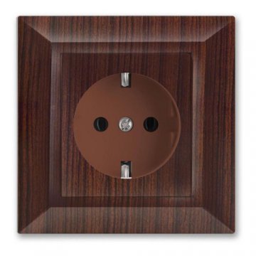 Розетка 2P+E Vesta-Electric Roma Mebel коричневый FRZ00010102FRN