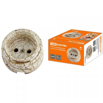 Розетка 2P TDM Electric Болонь мраморная SQ1820-0006