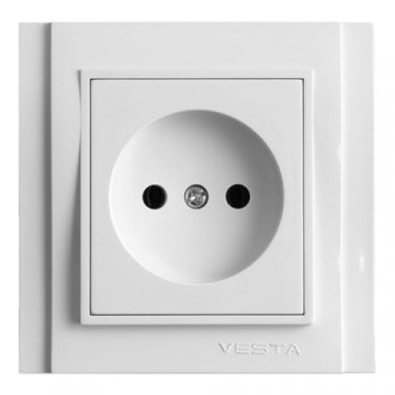 Розетка 2P Vesta-Electric Verona белый FRZ00020101BEL