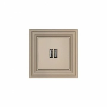Розетка 2xUSB Liregus Retro кремовый омбре 29-117