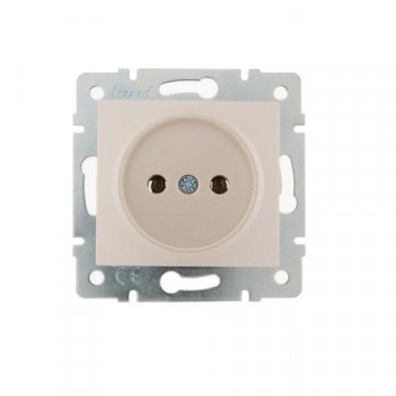 Розетка без зазем. Lezard Karina белый жемчуг 707-3088-121B