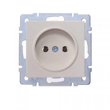 Розетка без зазем. Lezard Vesna кремовая 742-0388-121B