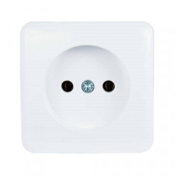 Розетка без зазем. Lezard Viola белая 751-0200-121