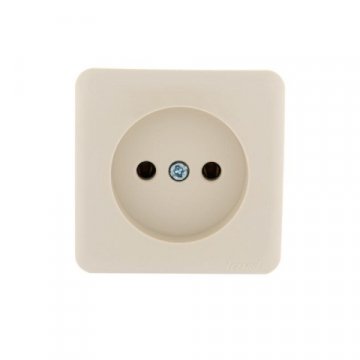 Розетка без зазем. Lezard Viola кремовая 751-0300-121