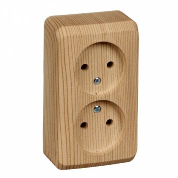 Розетка двойная 2К Schneider Electric Этюд 16A 250V бук PA16-005T