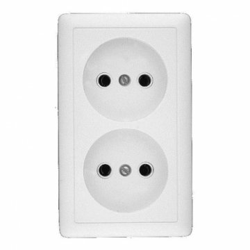 Розетка двойная 2К Schneider Electric Хит 16A 250V белая RA16-237-B