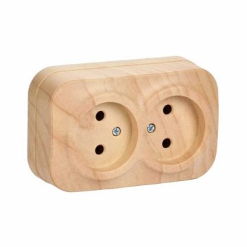 Розетка двойная 2P IEK Glory сосна ERH20-K34-10