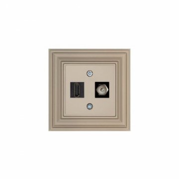 Розетка HDMI/TV Liregus Retro кремовый омбре 29-139