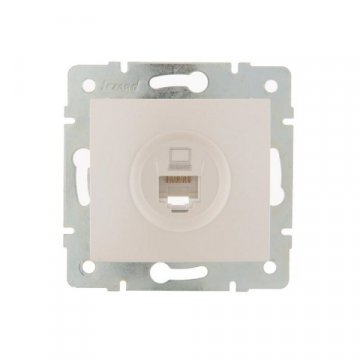 Розетка компьютерная Lezard Karina белый жемчуг 707-3088-139