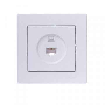 Розетка компьютерная Lezard Vesna белая 742-0288-139