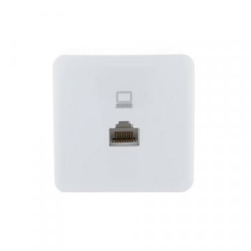 Розетка компьютерная Lezard Viola белая 751-0200-139