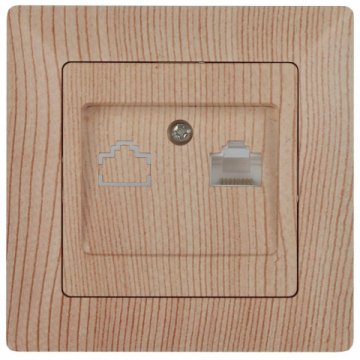 Розетка компьютерная RJ45 ЭРА Intro Solo дерево 4-303-11 Б0043388