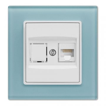 Розетка LAN Vesta-Electric Exclusive Blue голубая FRZ00041018SIN