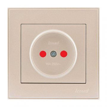 Розетка с защитой от детей Lezard Rain белый жемчуг 703-3030-124