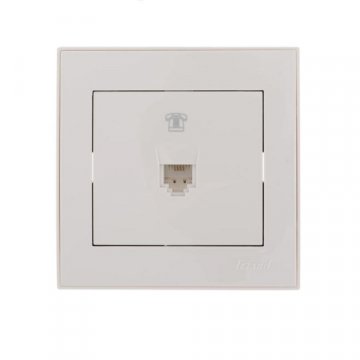 Розетка телефонная евро Lezard Rain белая 703-0202-137