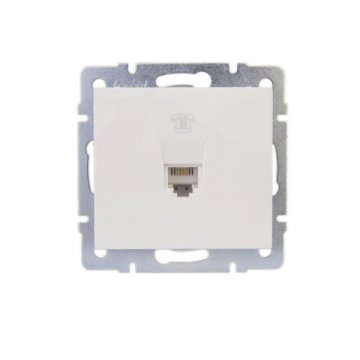 Розетка телефонная евро Lezard Rain белая 703-0288-137