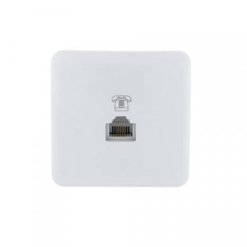 Розетка телефонная евро Lezard Viola белая 751-0200-137