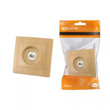 Розетка телефонная RJ11 TDM Electric Таймыр сосна SQ1814-0220