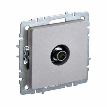 Розетка телевизионная оконечная TV IEK Brite алюминий BR-A10-O-K47