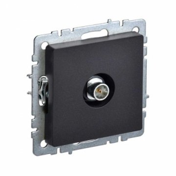 Розетка телевизионная оконечная TV IEK Brite черная BR-A10-O-K02