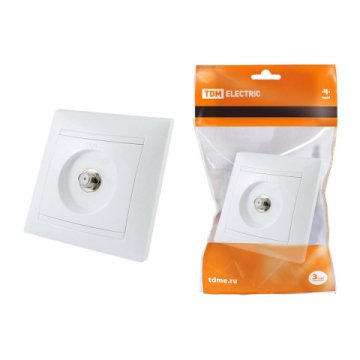 Розетка телевизионная SAT TDM Electric Лама белая SQ1815-0021