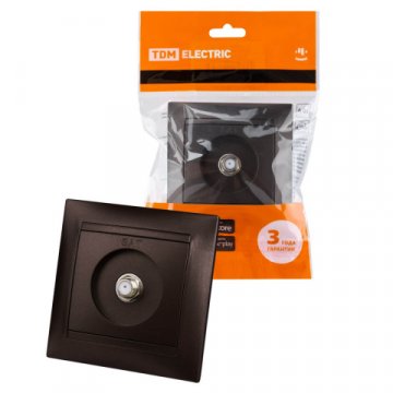 Розетка телевизионная SAT TDM Electric Лама шоколад SQ1815-0521