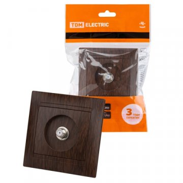 Розетка телевизионная SAT TDM Electric Лама венге SQ1815-0421