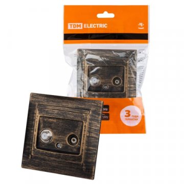 Розетка телевизионная TV/SAT TDM Electric Лама бронза SQ1815-0761