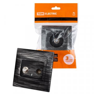 Розетка телевизионная TV/SAT TDM Electric Лама старинное серебро SQ1815-0661