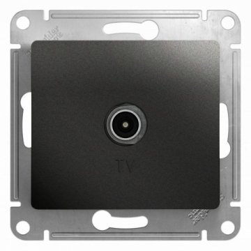 Розетка телевизионная TV Schneider Electric Glossa антрацит GSL000793