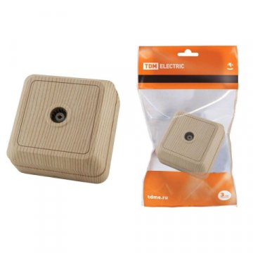 Розетка телевизионная TV TDM Electric Ладога сосна SQ1801-0058