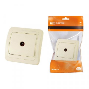 Розетка телевизионная TV TDM Electric Валдай слоновая кость SQ1804-0114
