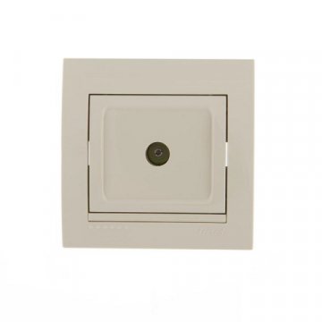 Розетка ТВ оконечная Lezard Deriy кремовая 702-0303-13