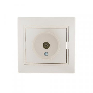 Розетка ТВ оконечная Lezard Mira белый жемчуг 701-3030-130