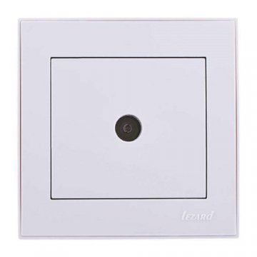 Розетка ТВ оконечная Lezard Rain белая 703-0202-130