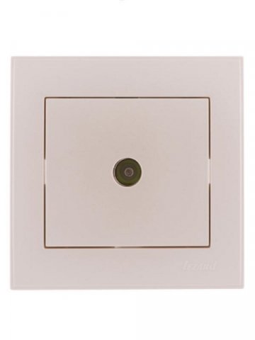 Розетка ТВ оконечная Lezard Rain белый жемчуг 703-3030-130