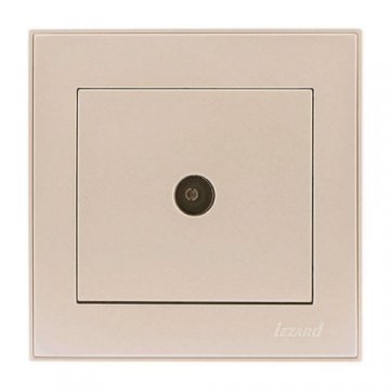 Розетка ТВ оконечная Lezard Rain кремовая 703-0303-130