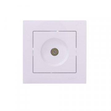 Розетка ТВ оконечная Lezard Vesna белая 742-0288-130