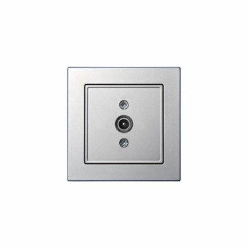 Розетка TV оконечная Liregus Epsilon серебро 28-1821
