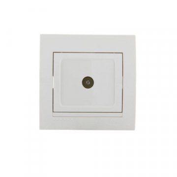 Розетка ТВ проходная Lezard Deriy белая 702-0202-129