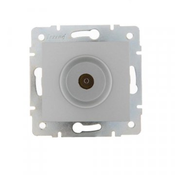 Розетка ТВ проходная Lezard Karina серебро 707-4388-129