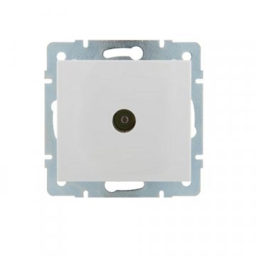 Розетка ТВ проходная Lezard Rain белая 703-0288-129