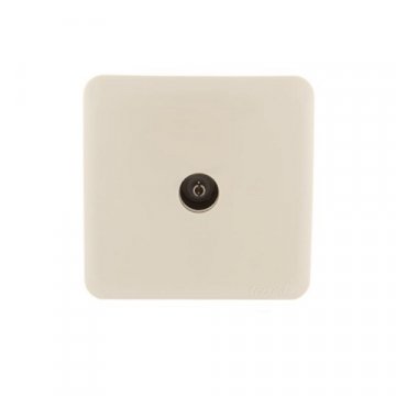 Розетка ТВ проходная Lezard Viola кремовая 751-0300-129