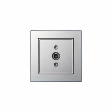 Розетка TV проходная Liregus Epsilon серебро 28-1822