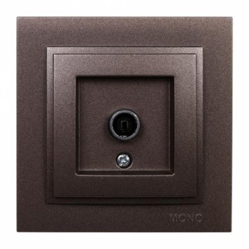 Розетка TV проходная Mono Electric Despina универсальная экран бронза 102-232305-137