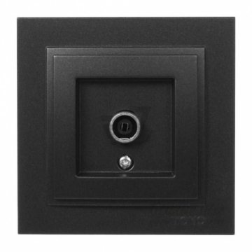 Розетка TV проходная Mono Electric Despina универсальная экран графит 102-202005-137