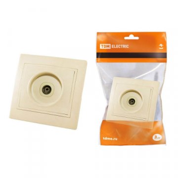Розетка TV TDM Electric Таймыр слоновая кость SQ1814-0122