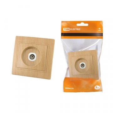 Розетка TV TDM Electric Таймыр сосна SQ1814-0222